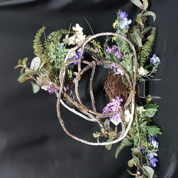 Melrose International NWT Woven Twig with Florals and Nest Door/Wall Han… - Picture 5 of 6